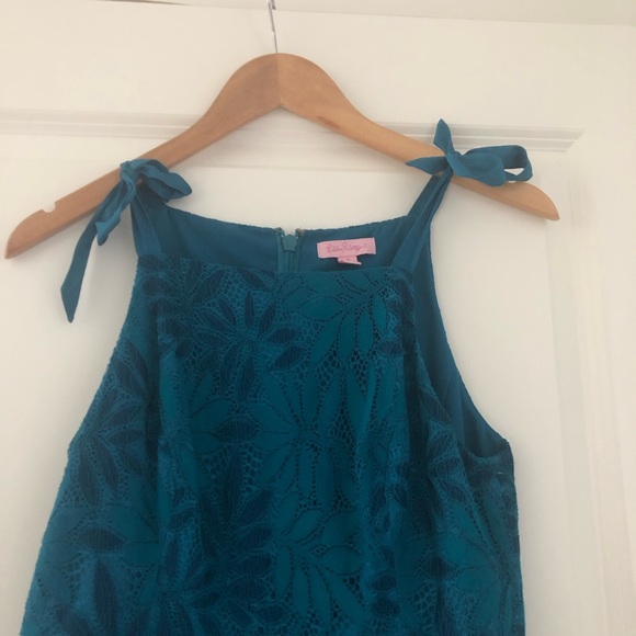 Lilly Pulitzer Kayleigh Lace Shift Dress Tidal Wave - Picture 4 of 9